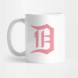 Pink  Detroit D Mug